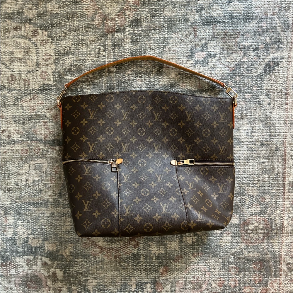 L V monogram zipper tote